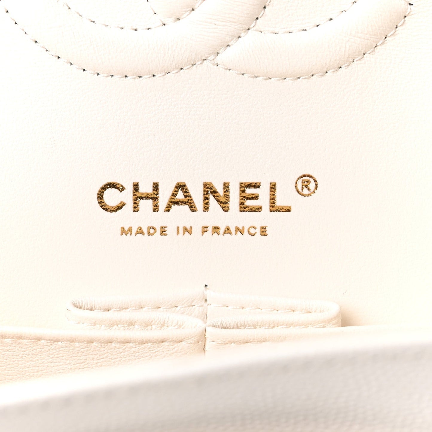 Caviar Quilted Medium Double Flap White