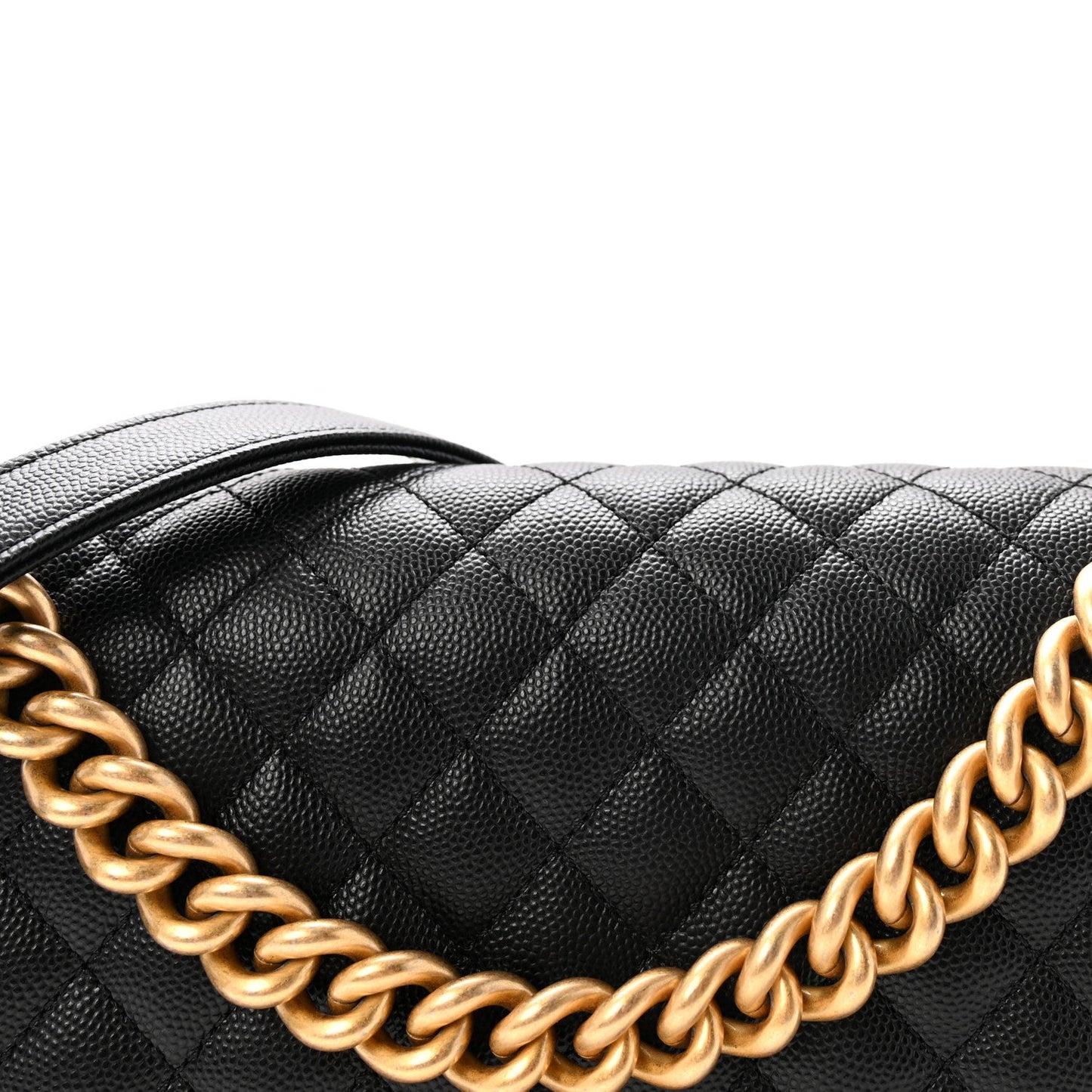Caviar Quilted Medium Boy Flap Black