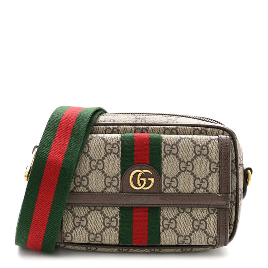 GG Supreme Monogram Web Mini Ophidia Bag Beige Ebony