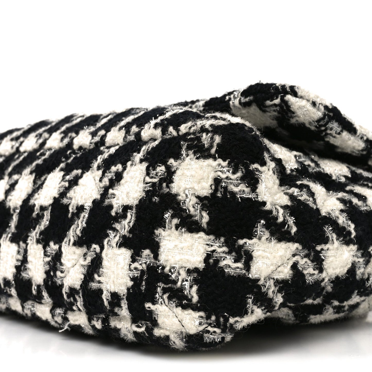 Tweed Quilted Maxi Chanel 19 Flap Black Ecru White