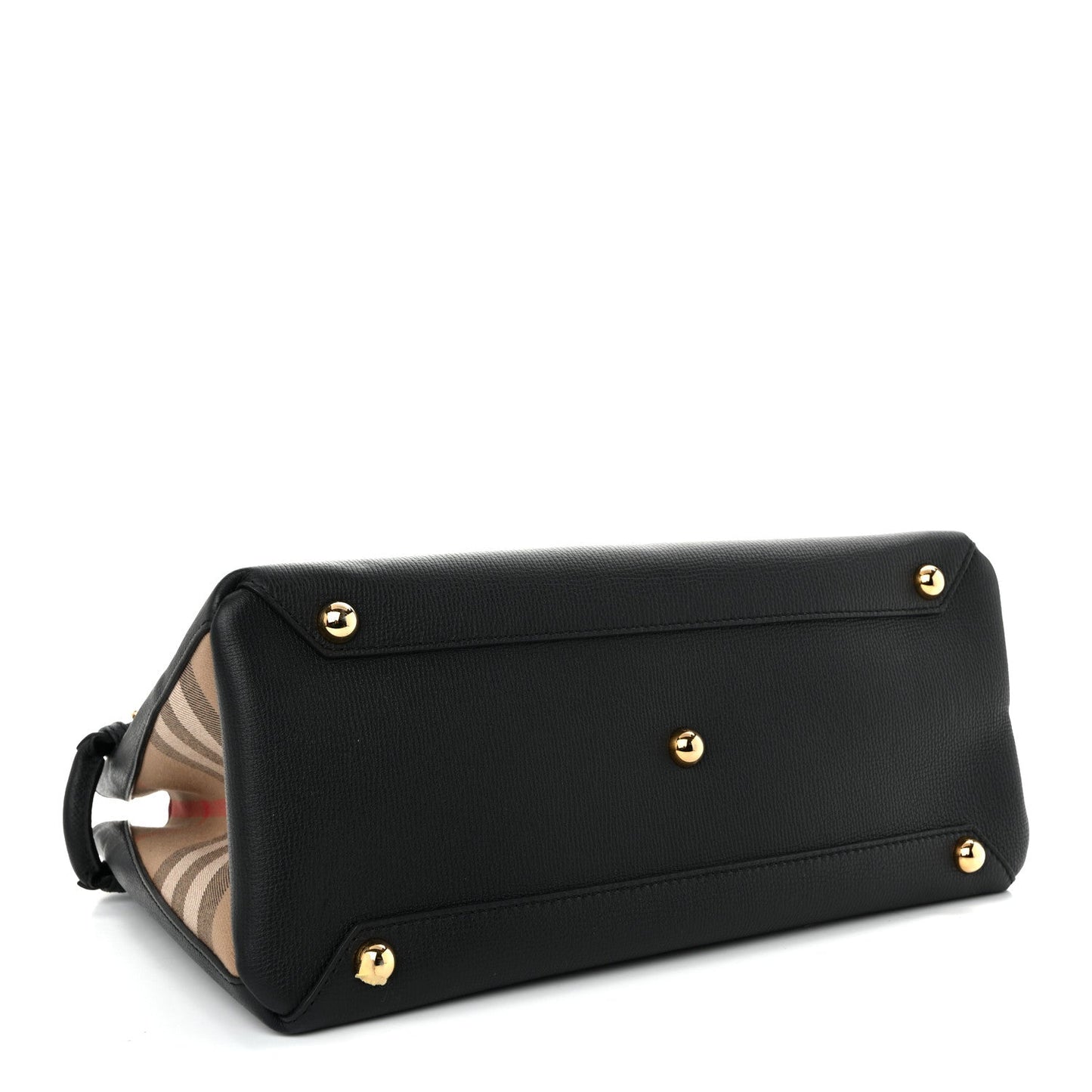 Derby Calfskin House Check Medium Banner Tote Black