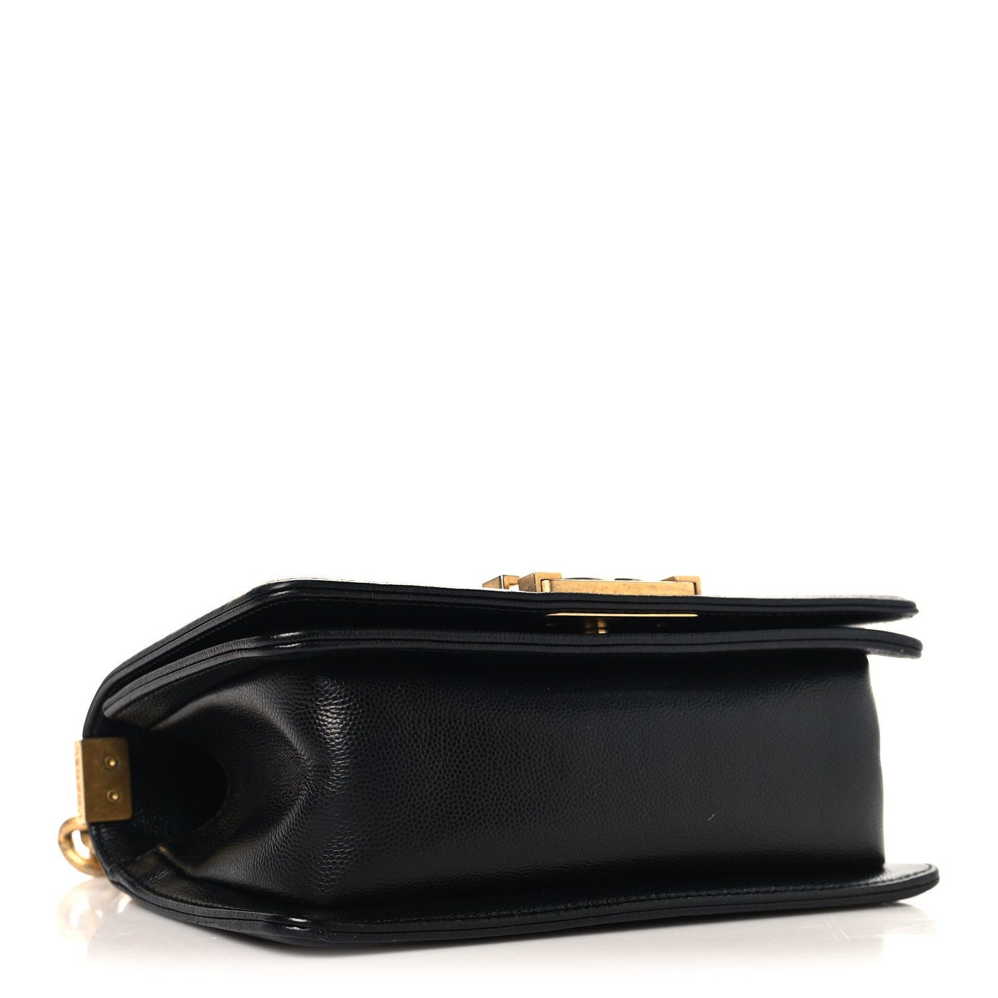 Caviar Quilted Small Boy Flap Black