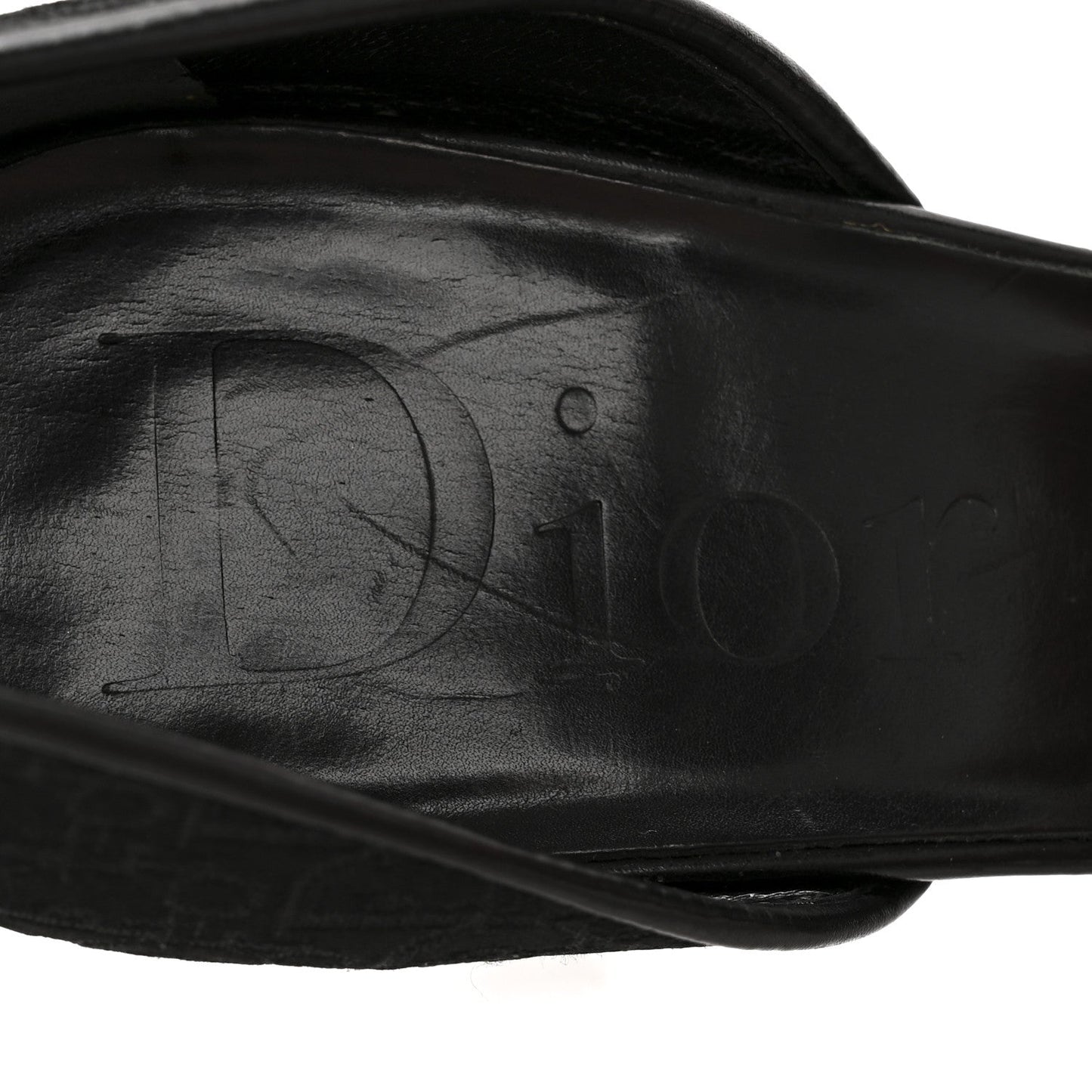 Canvas Monogram Sandals 37.5 Black