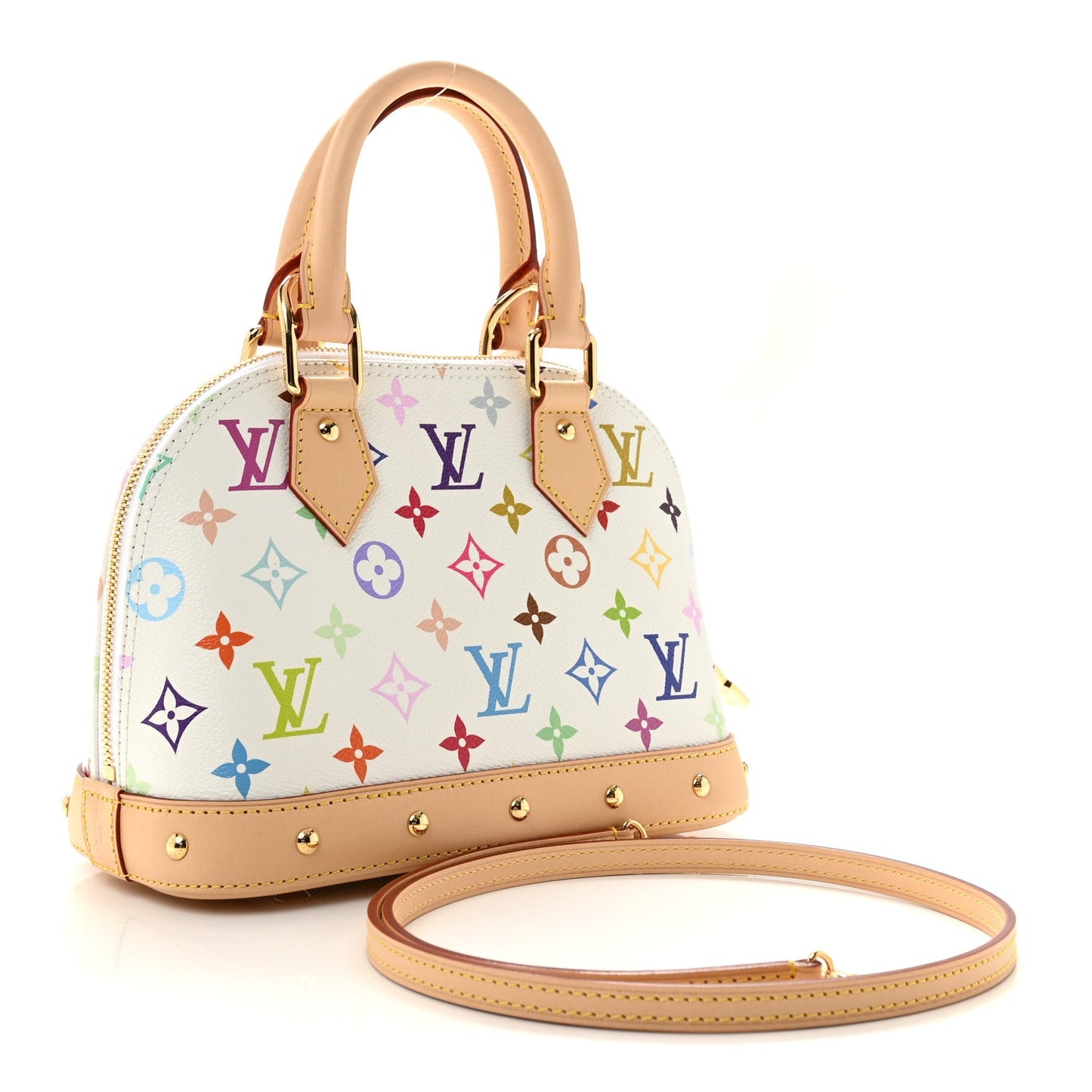 LV x TM Monogram Multicolor Alma BB White