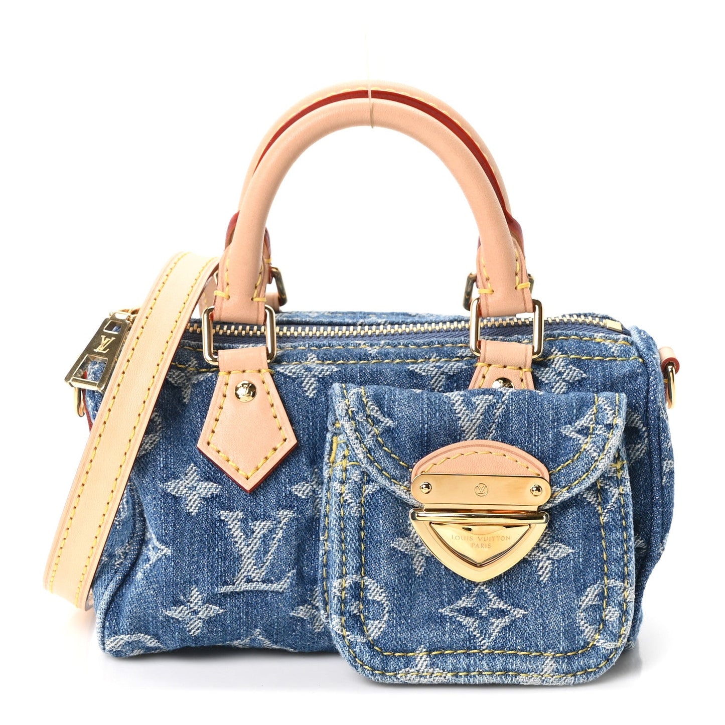 Monogram Denim Nano Speedy Blue