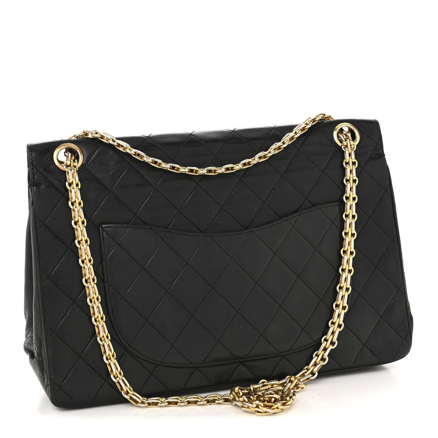 Lambskin Quilted Small Double Flap Black