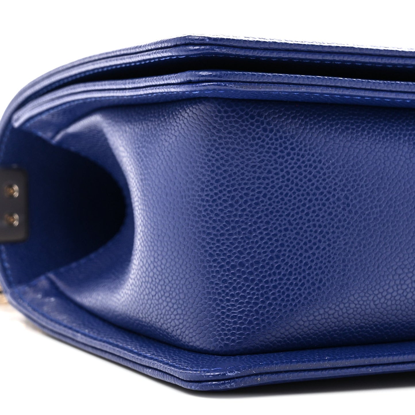 Caviar Quilted Medium Boy Flap Blue
