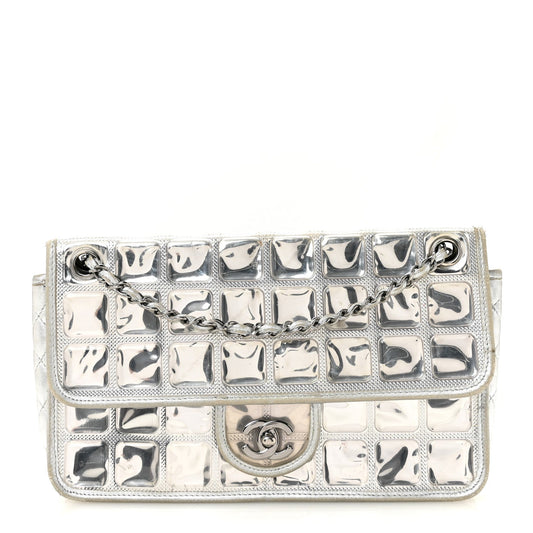 Vinyl Large Ice Cube Flap Silver