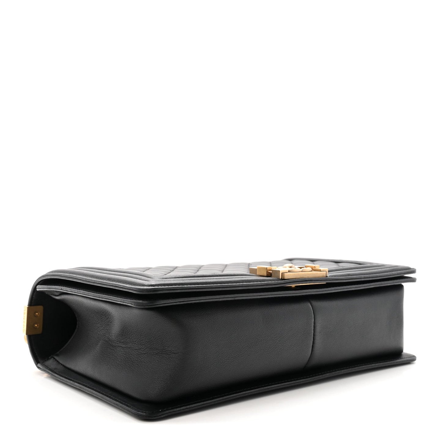 Calfskin Quilted New Medium Boy Flap Black