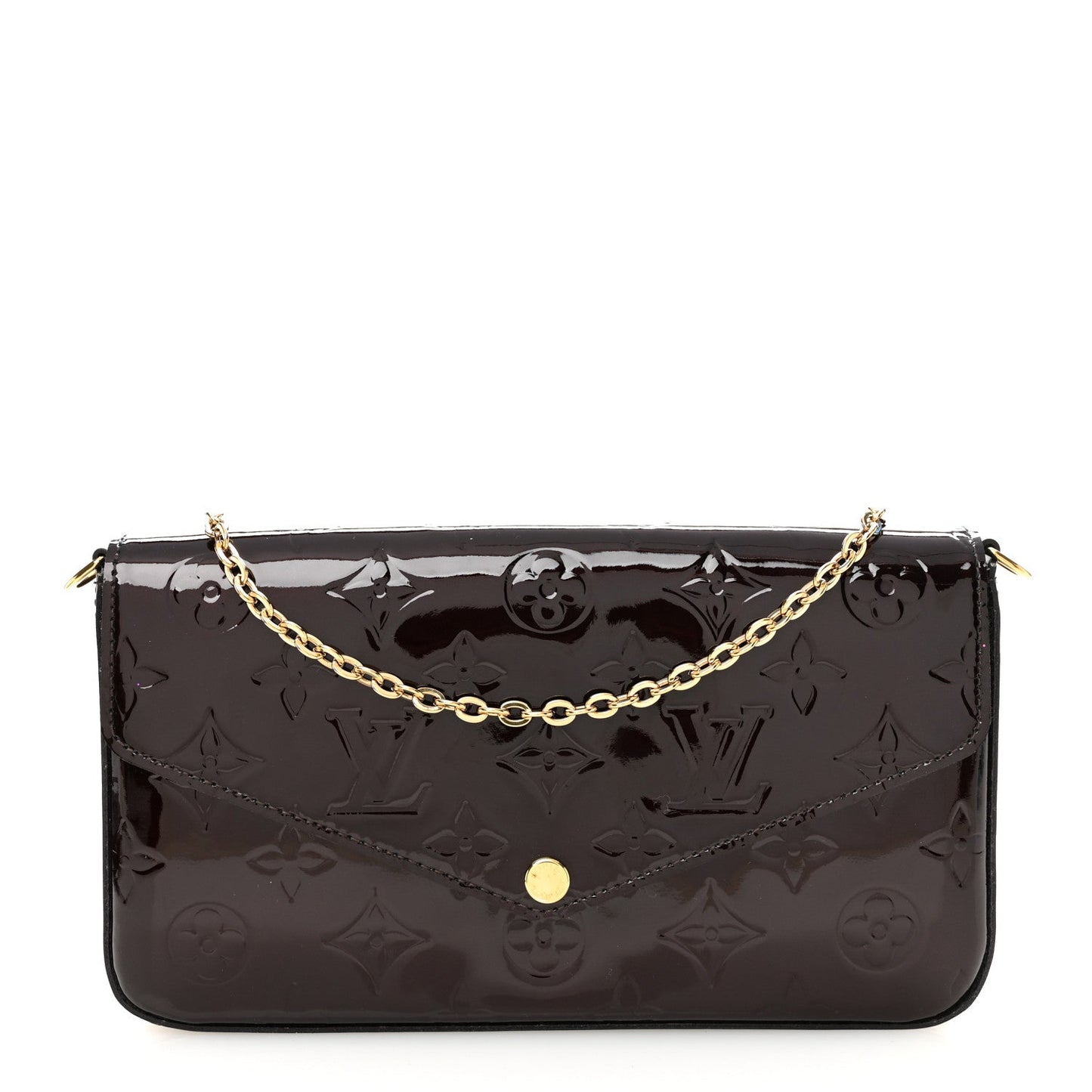 Vernis Pochette Felicie Chain Wallet Amarante