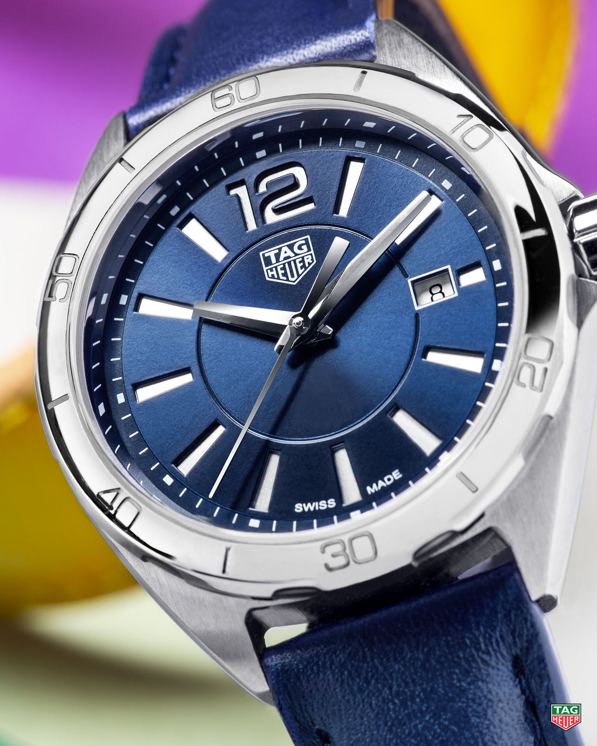 Tag Heuer Formula 1 Quartz Blue Dial Blue Leather Strap Watch for Women - WBJ1312.FC8231