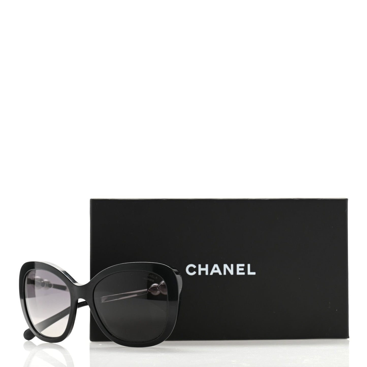Acetate Butterfly Winter Pearl Sunglasses 5339-H Black