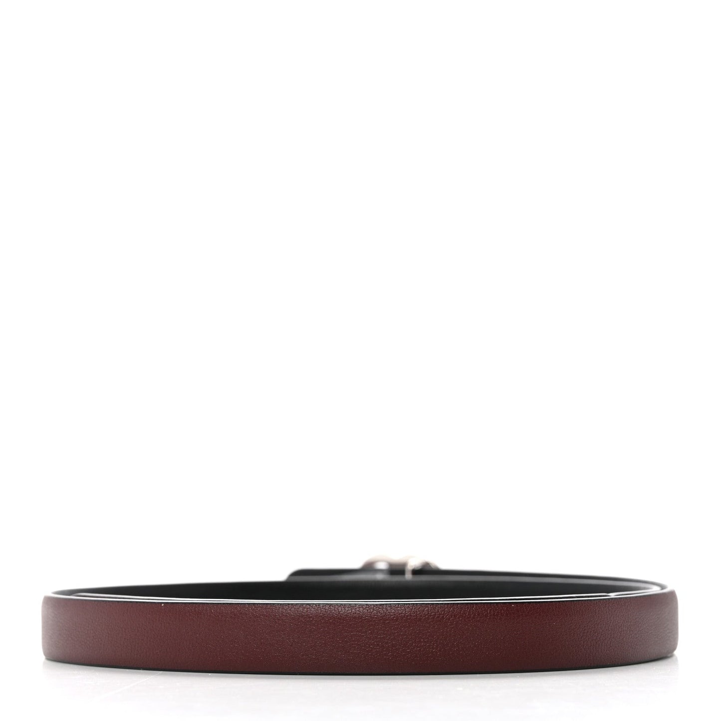 Calfskin CC Reversible Belt 70 28 Black Burgundy