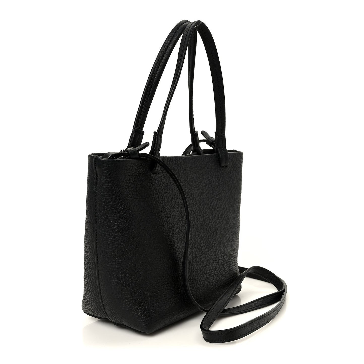 Grained Calfskin Small Park Tote Black