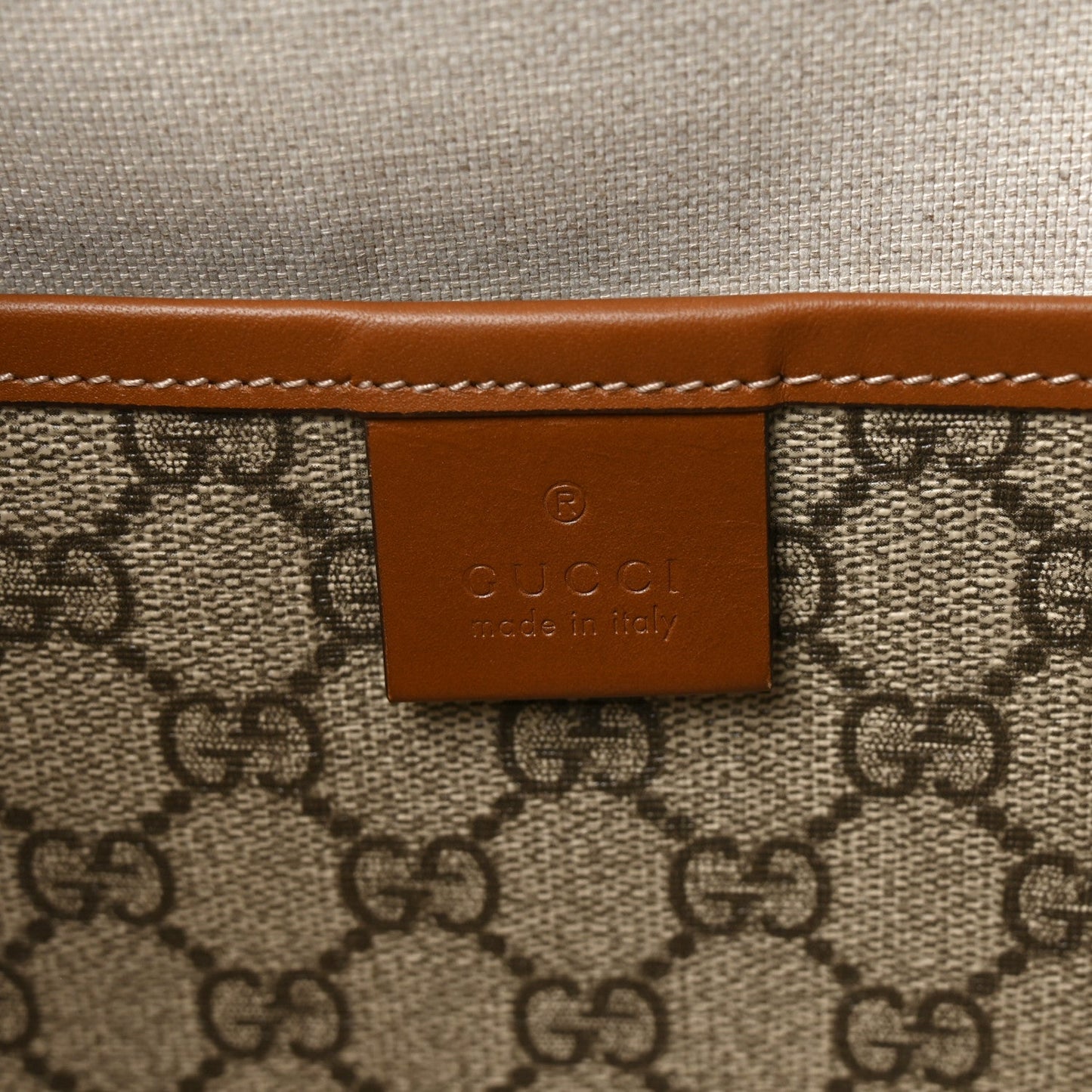 GG Plus Monogram Medium Signature Web Loop Tote Brown