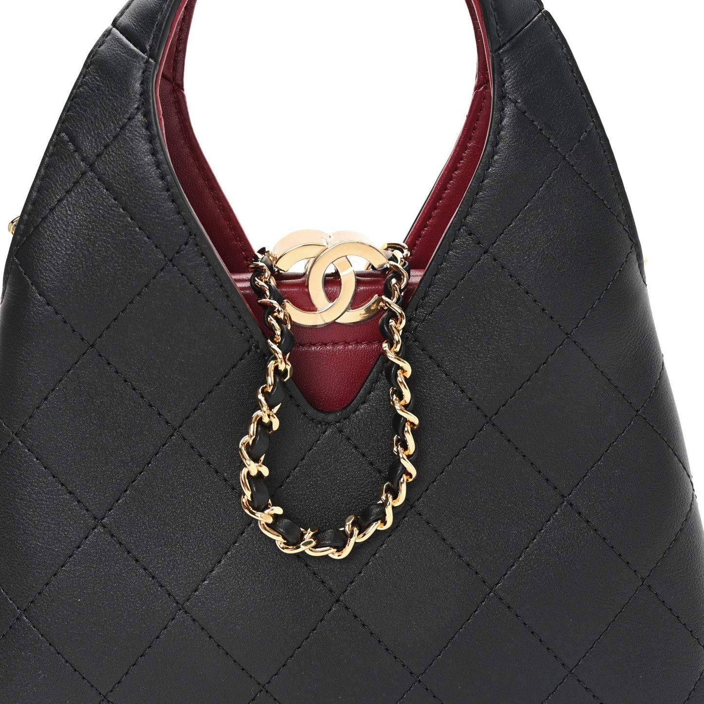 Calfskin Chic Lady Small Shopping Tote Black