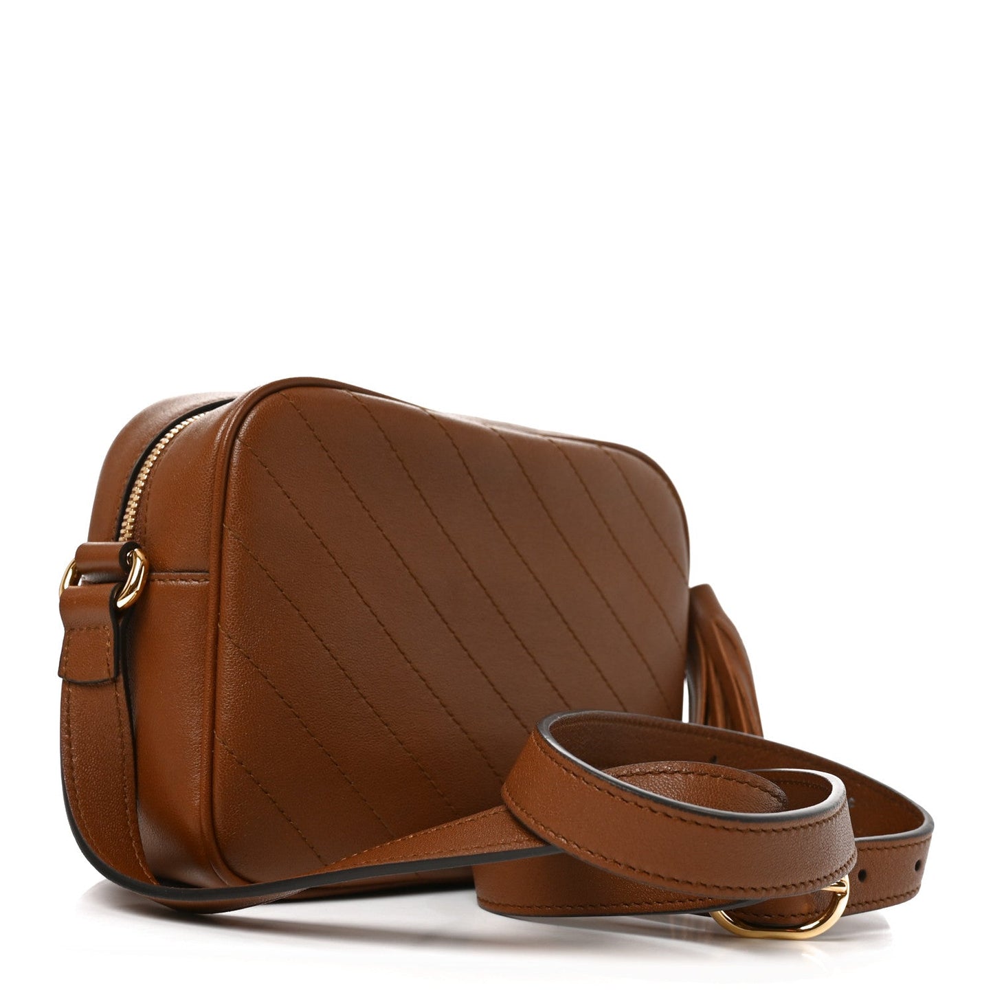 Sakai Be Green Calfskin Diagonal Stitched Small Blondie Shoulder Bag Cuir