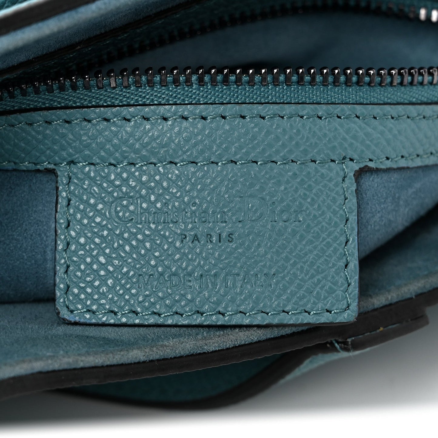 Grained Calfskin Saddle Bag Azure Blue