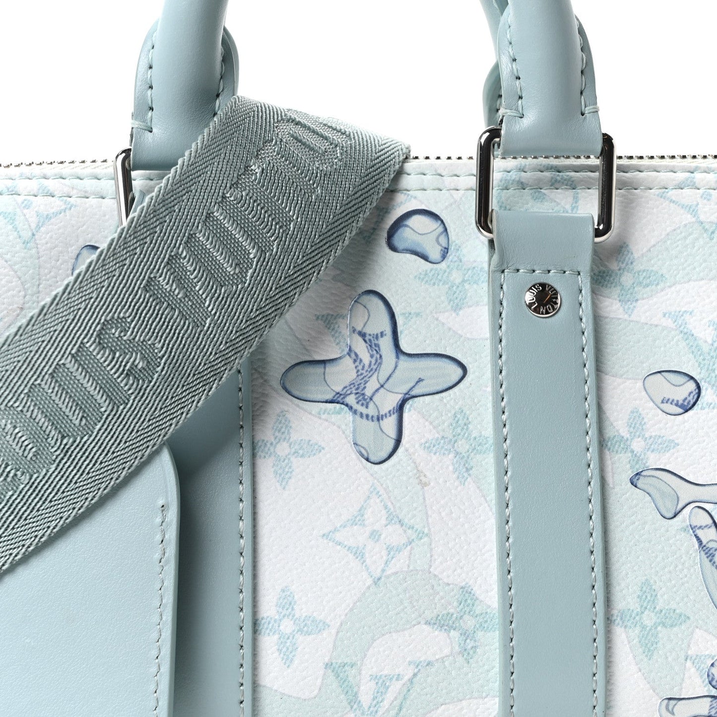 Monogram Aquagarden Keepall Bandouliere 25 Crystal Blue