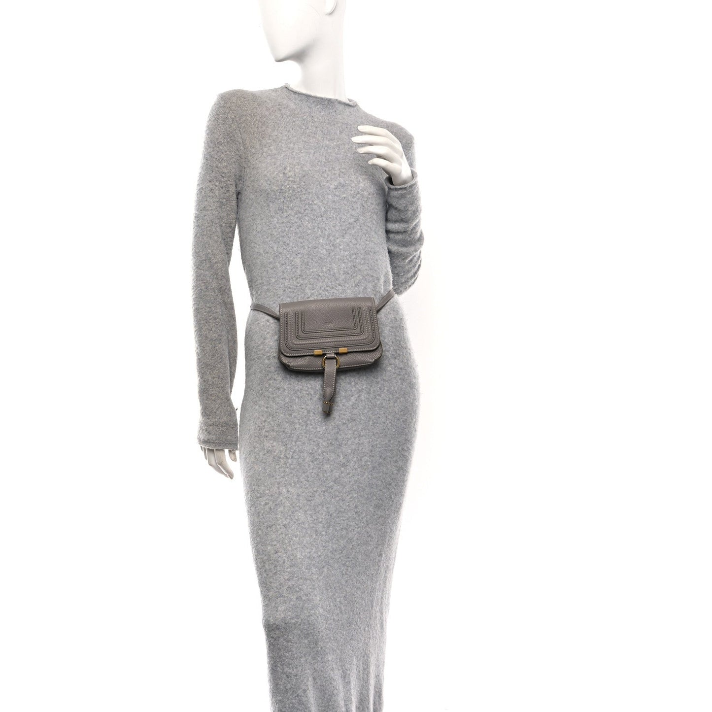 Calfskin Marcie Convertible Belt Bag Cashmere Grey