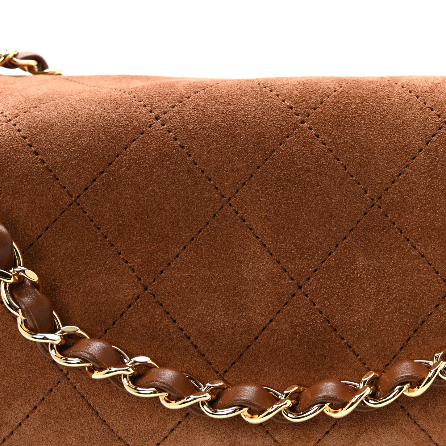 Suede Calfskin Small Souplissimo Maxi Flap Camel