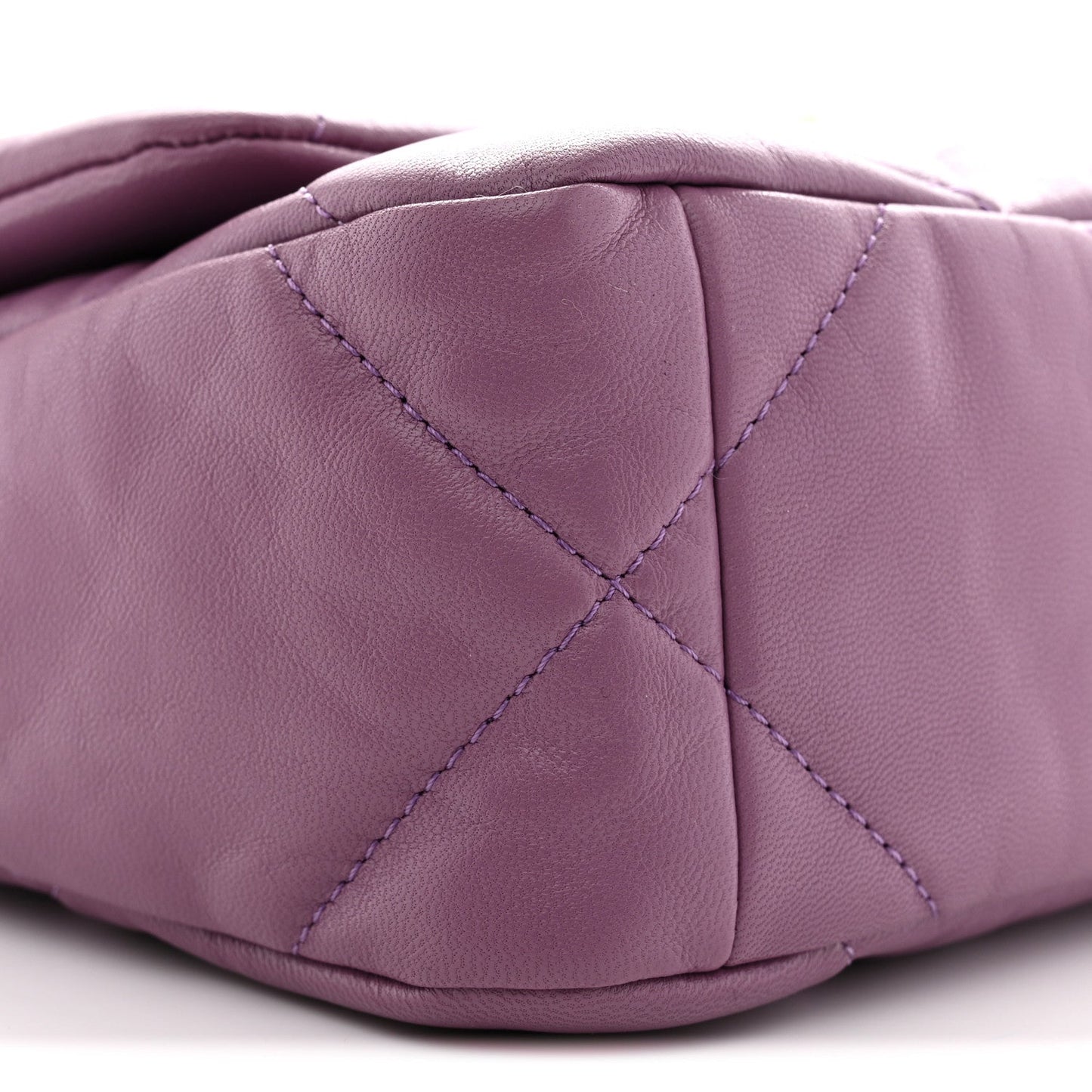 Goatskin Quilted Medium Chanel 19 Flap Violet Purple