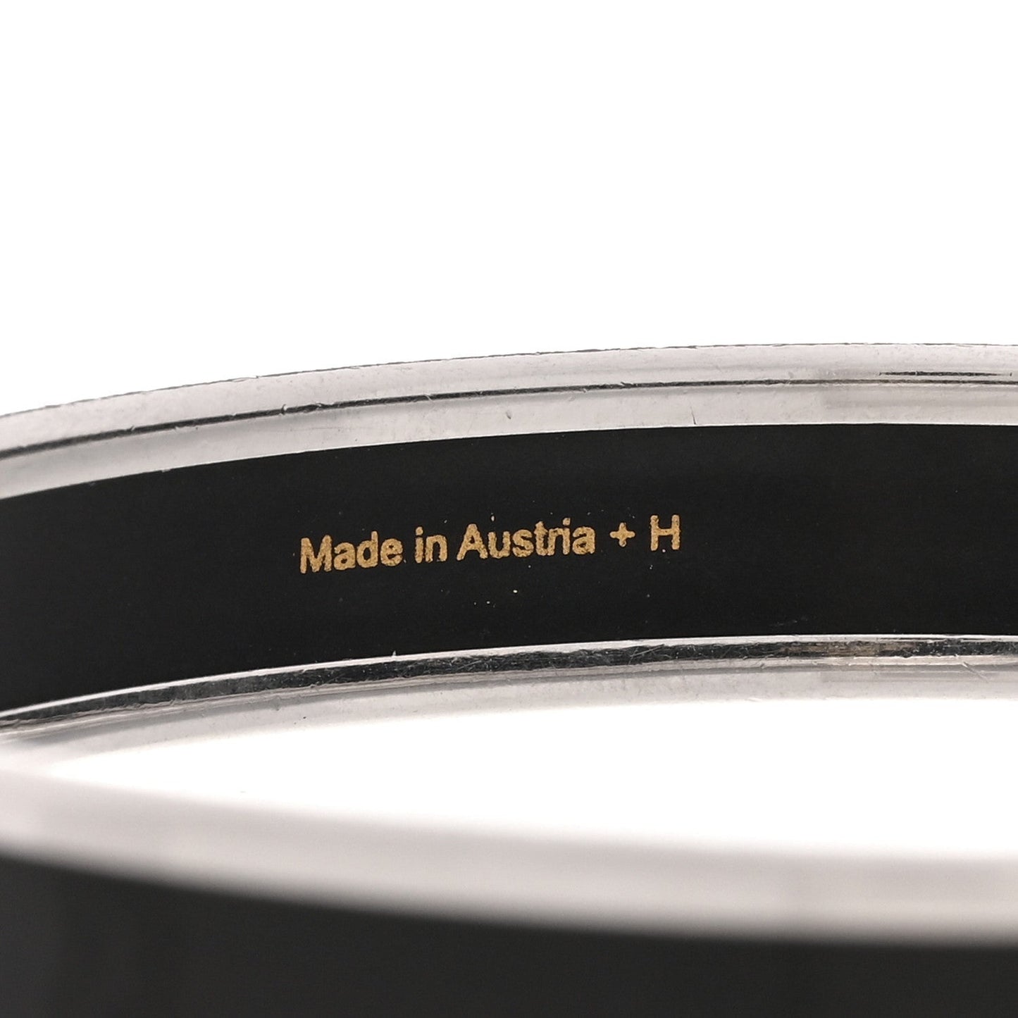 Enamel Printed Narrow Caleche Bracelet Black