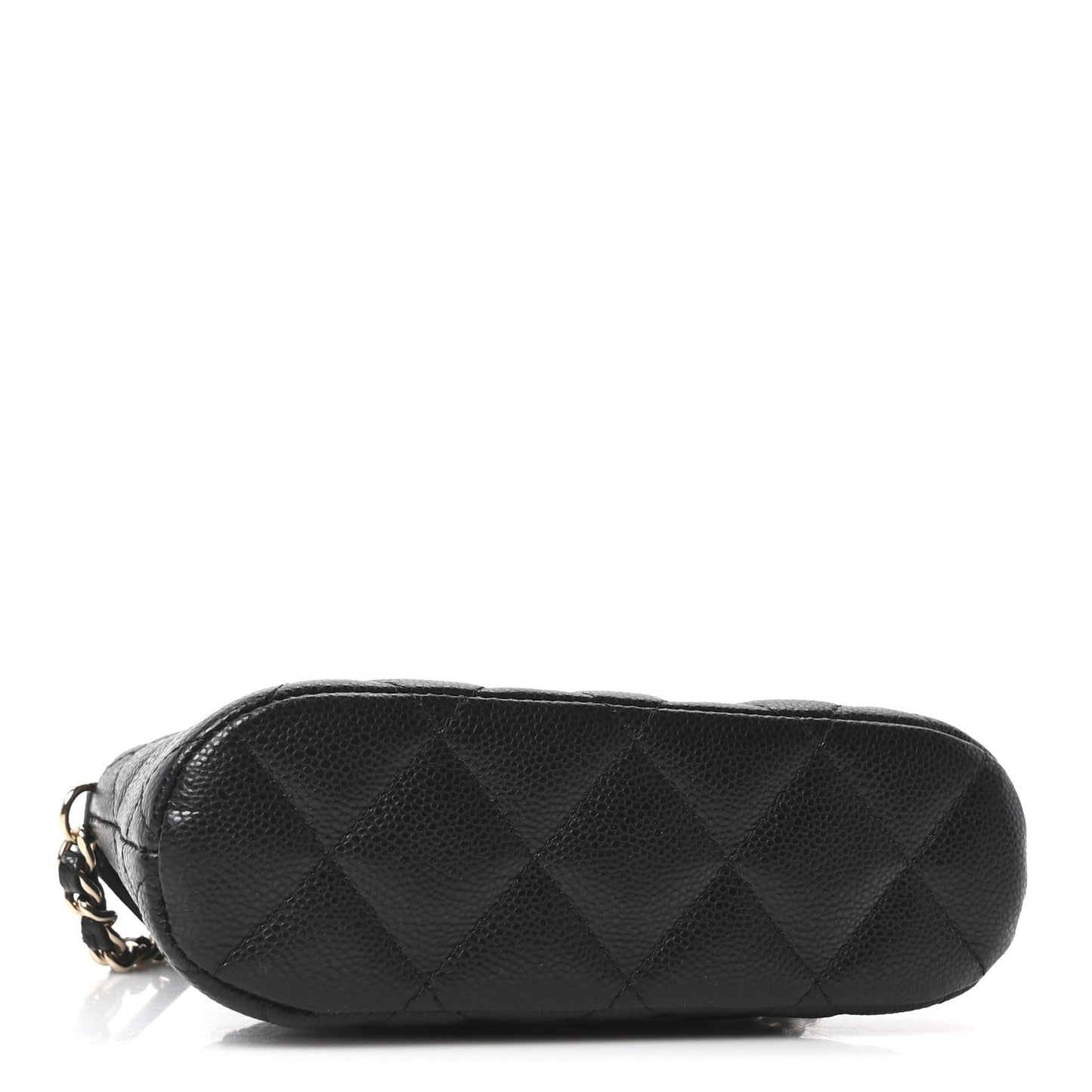 Caviar Quilted Mini Classic Clutch With Chain Black