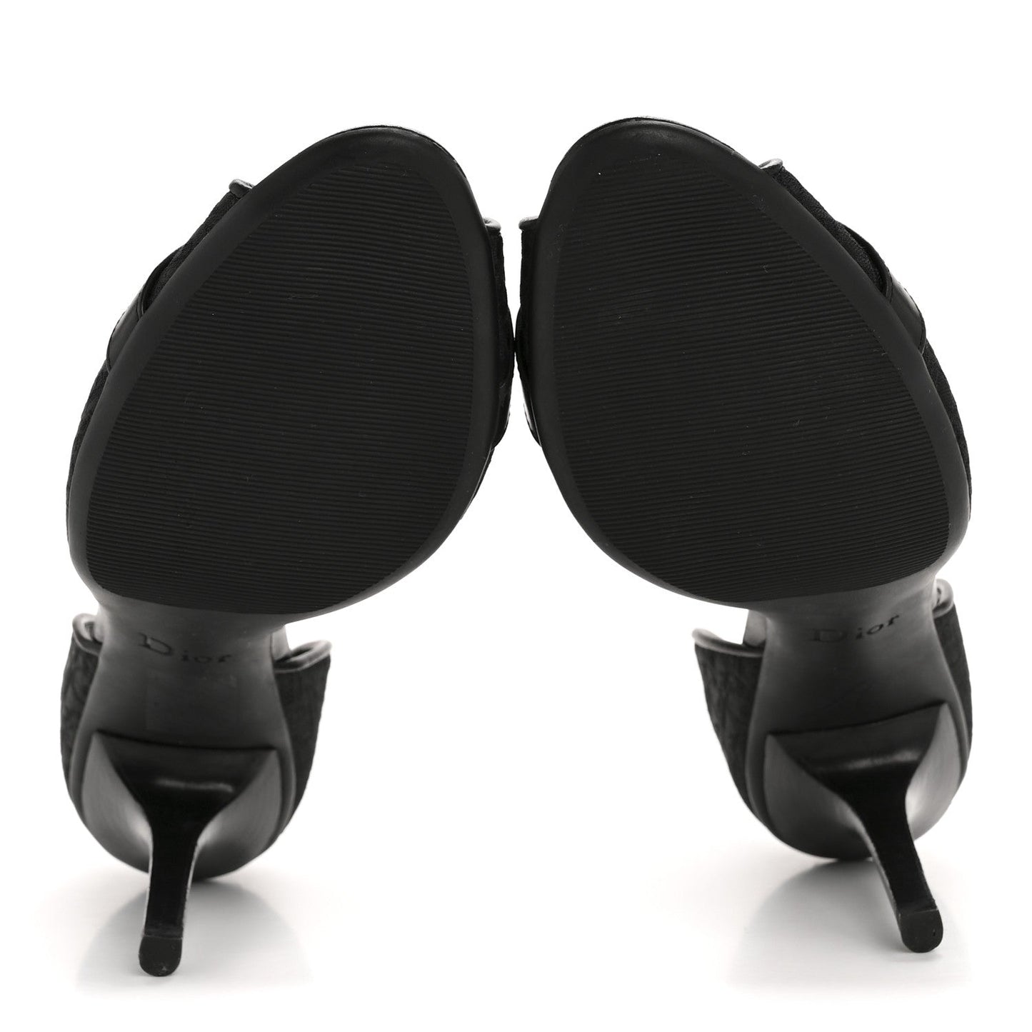 Canvas Monogram Sandals 37.5 Black