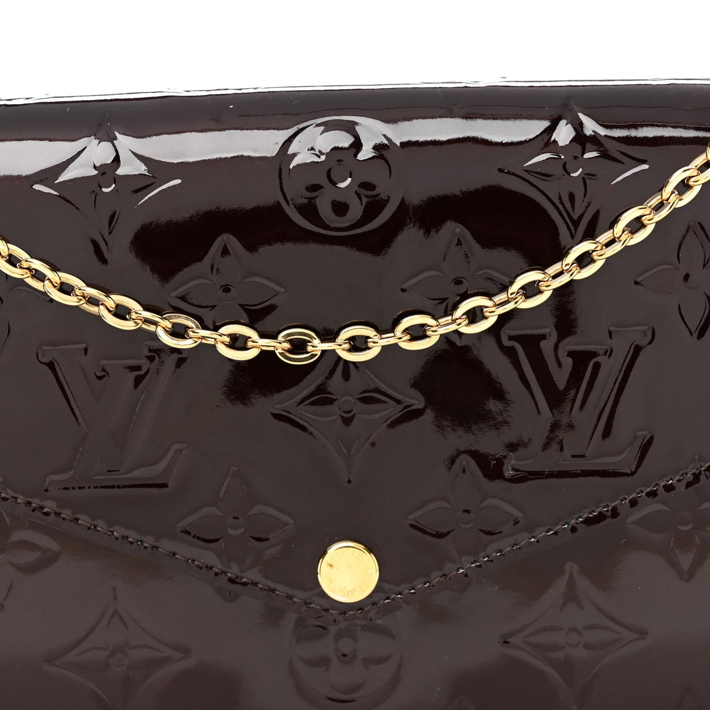 Vernis Pochette Felicie Chain Wallet Amarante
