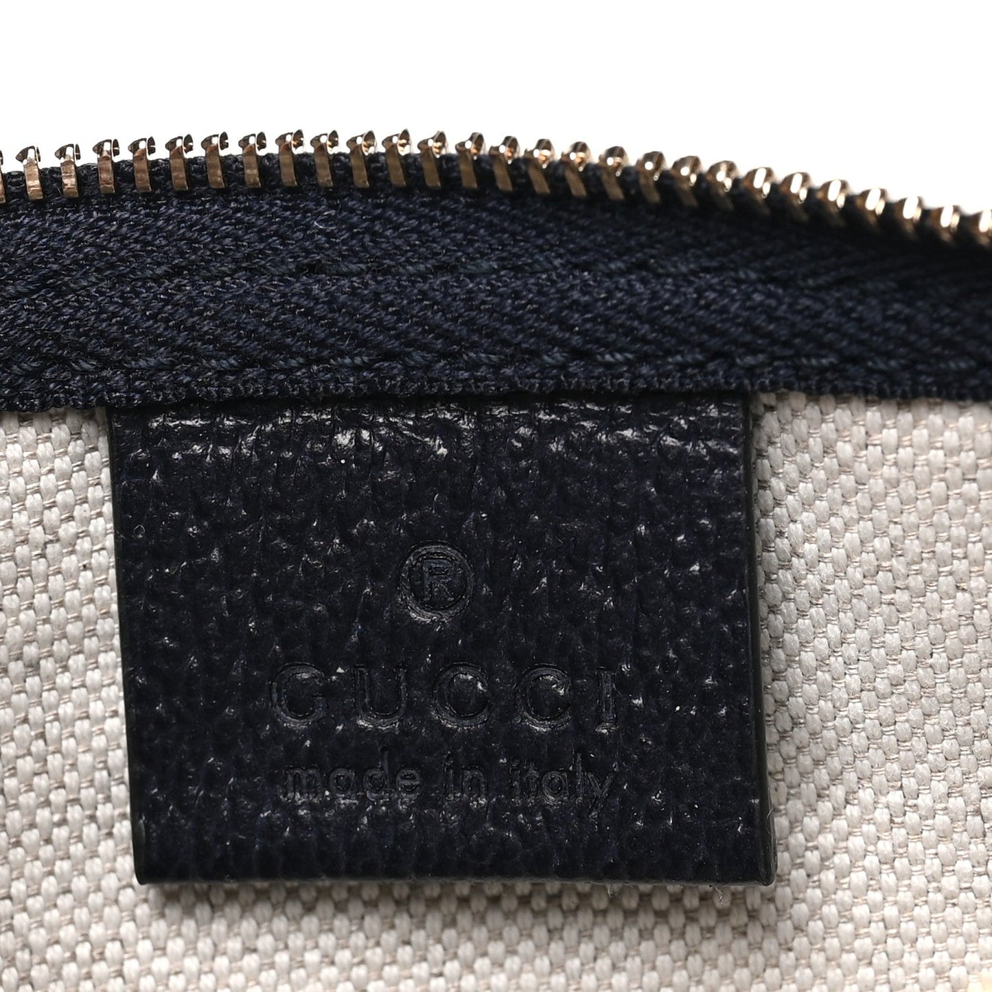 Denim GG Monogram Web Small Giglio Tote Blue White