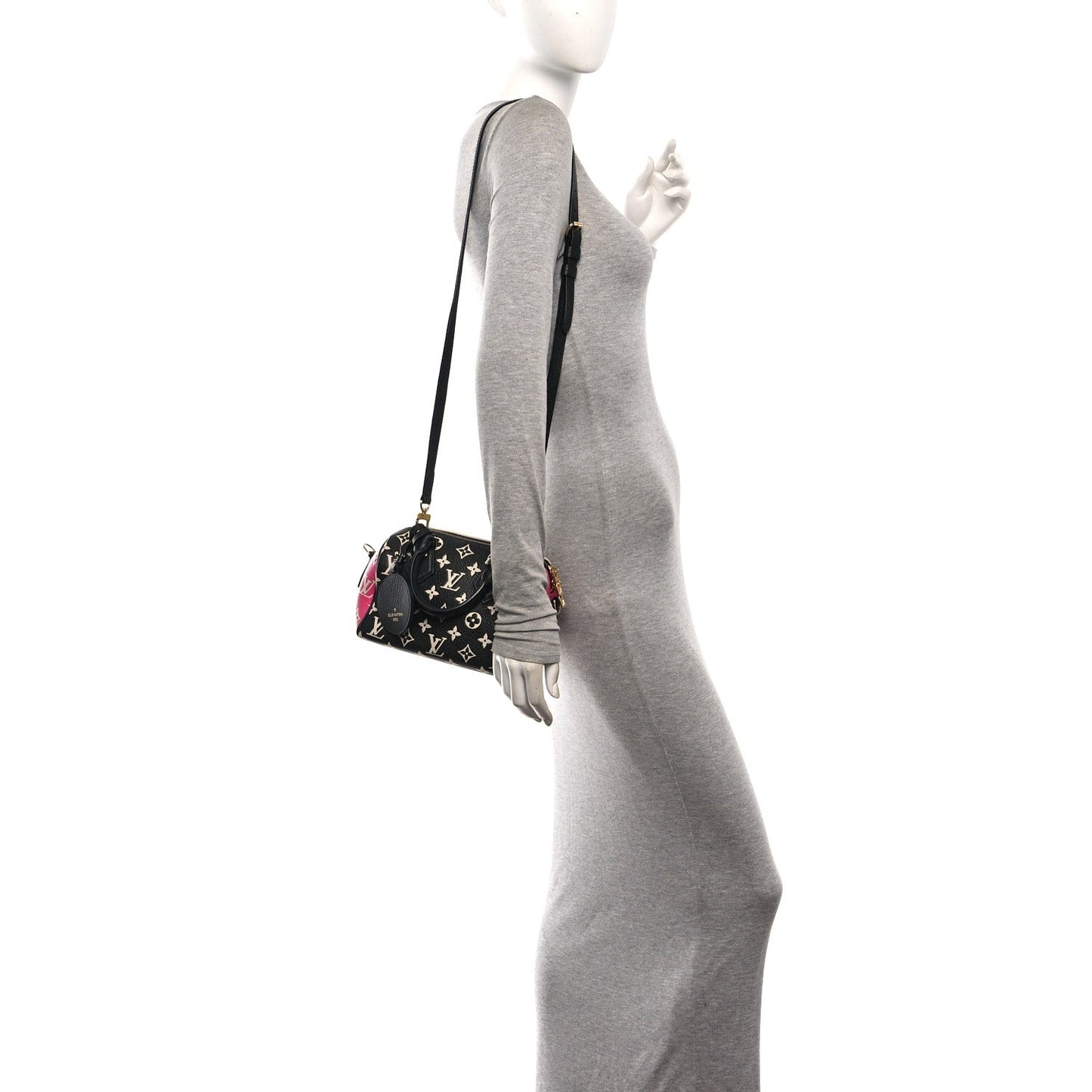 Empreinte Monogram Spring in the City Speedy Bandouliere 20 Black White Pink