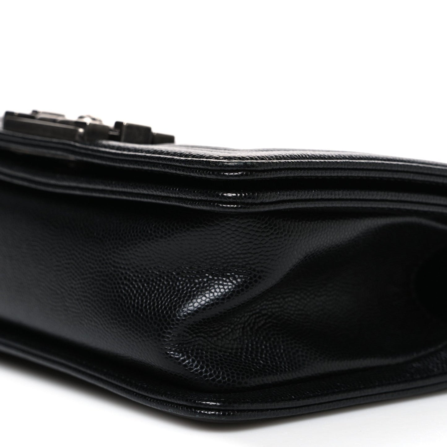 Caviar Quilted Small Boy Flap Black