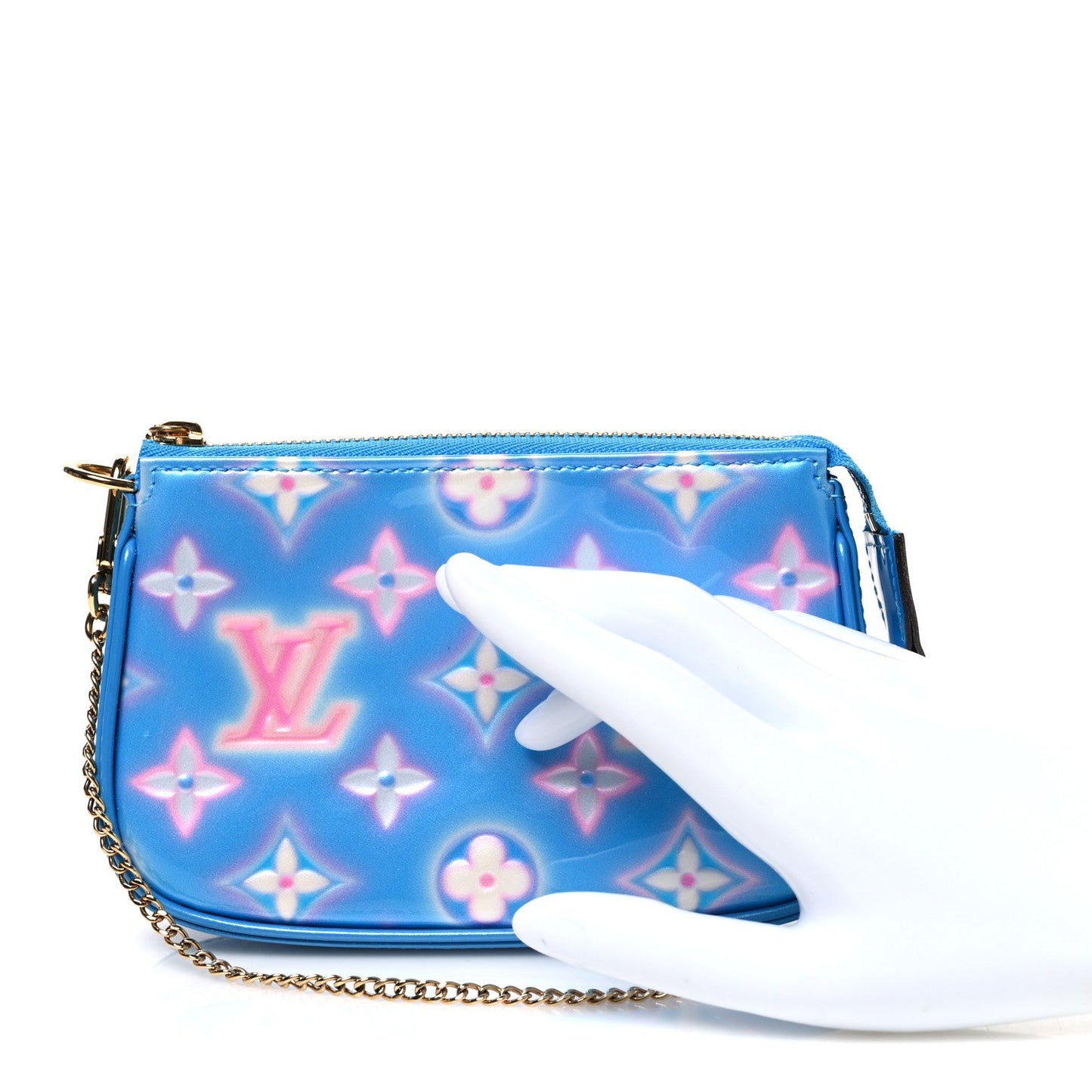 Vernis Valentine Mini Pochette Accessories Baby Blue Neon