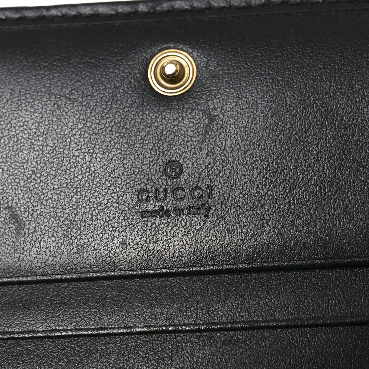 Calfskin Matelasse GG Marmont Card Case Wallet Black
