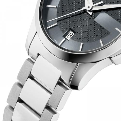 Gucci G Timeless Grey Dial Silver Steel Strap Watch For Women - YA126522