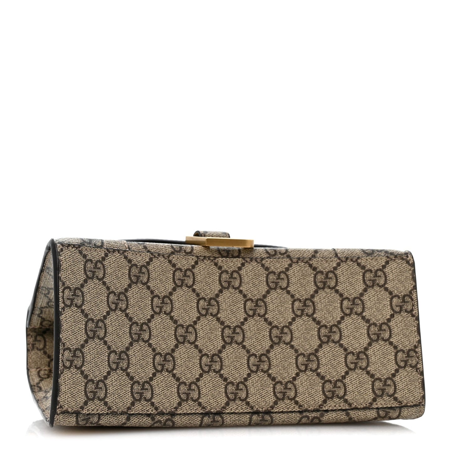 X GUCCI GG Supreme Monogram Small Hourglass Top Handle Bag Beige Ebony