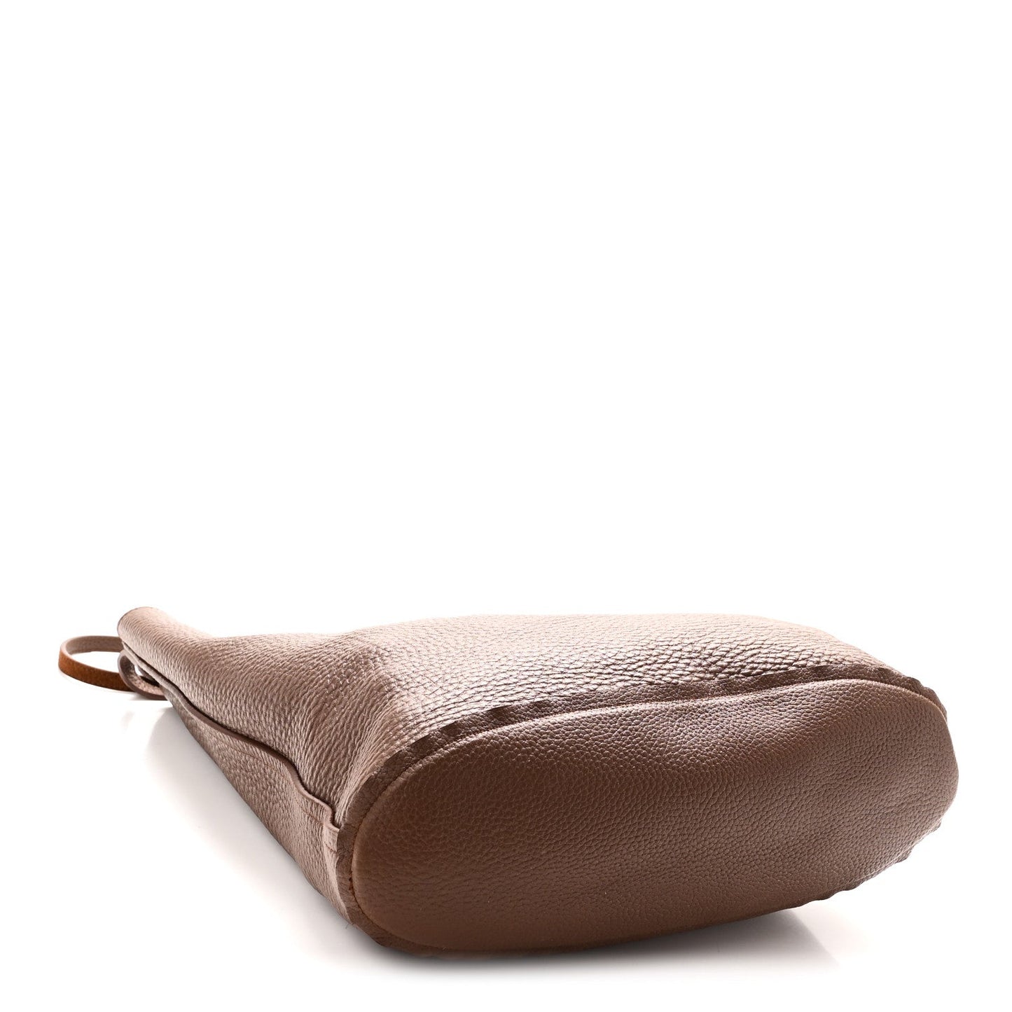 Suede Calfskin Reversible Triomphe Bucket Bag Brown