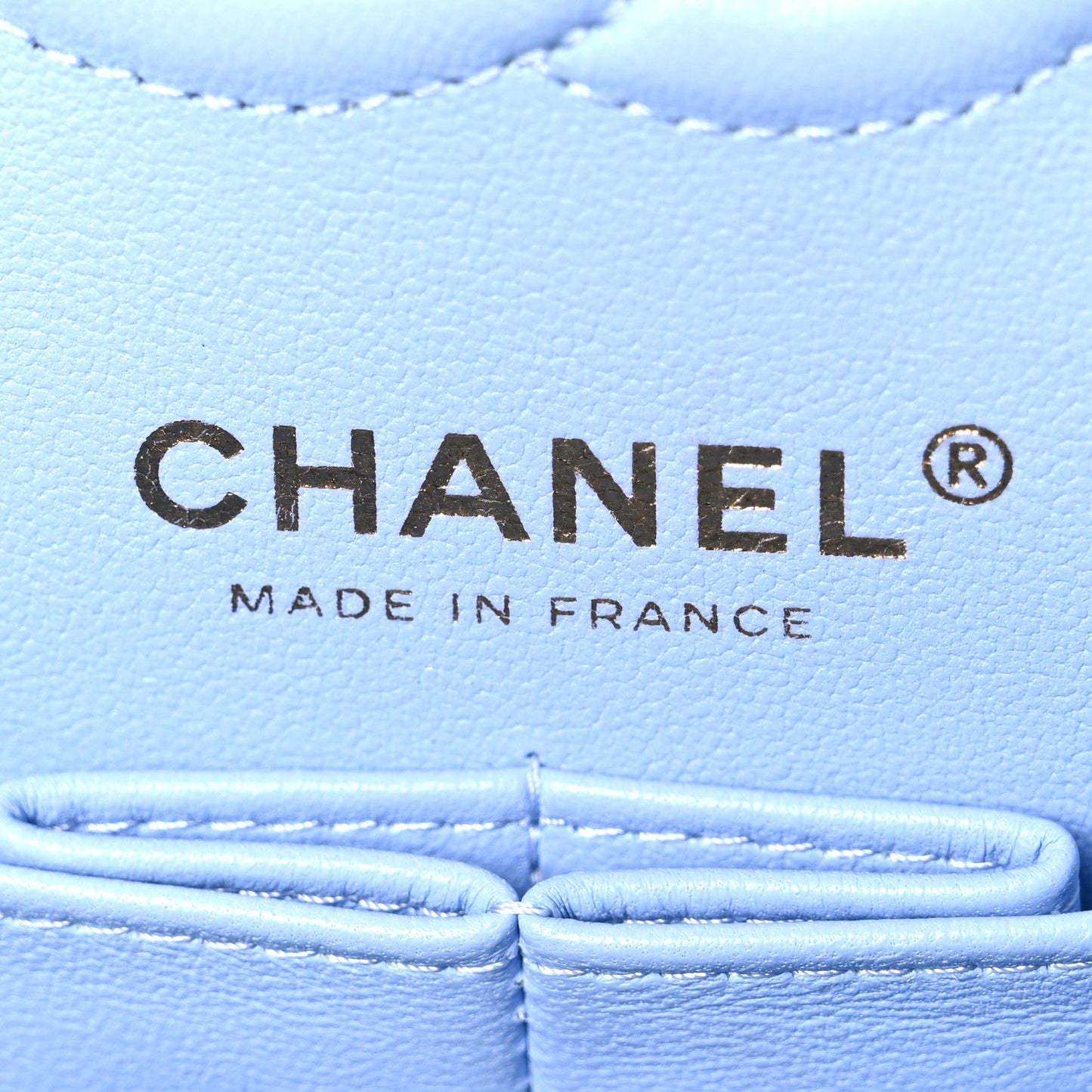 Caviar Quilted Small Double Flap Light Blue