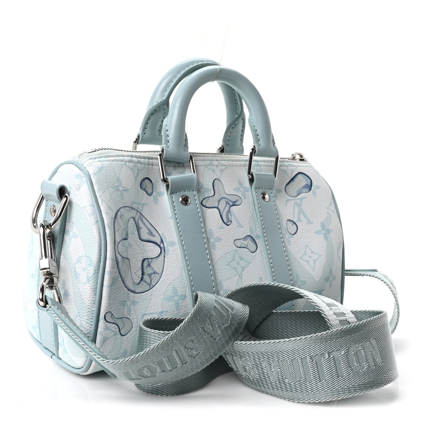 Monogram Aquagarden Keepall Bandouliere 25 Crystal Blue