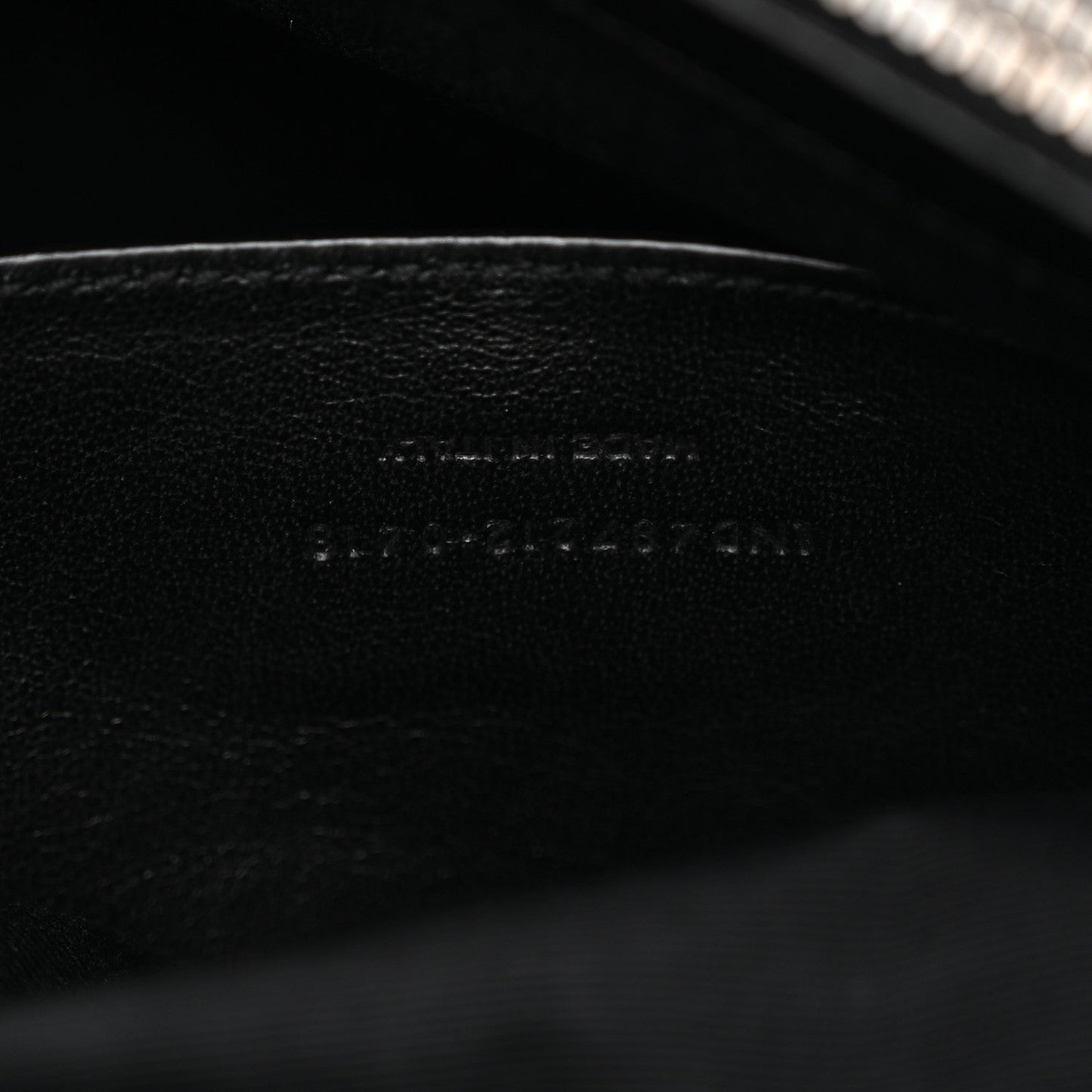 Sheepskin Matelasse Chevron Monogram Large College Satchel Black