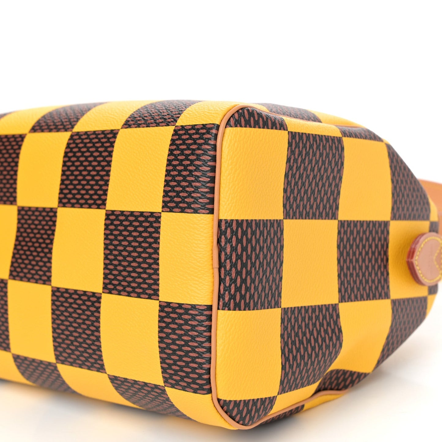 Damier Pop Speedy Bandouliere 25 Jaune Mat