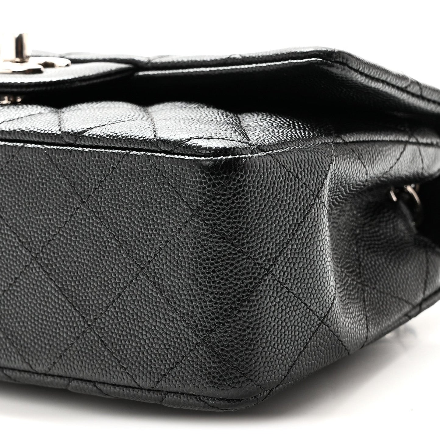 Caviar Quilted Mini Rectangular Flap Black