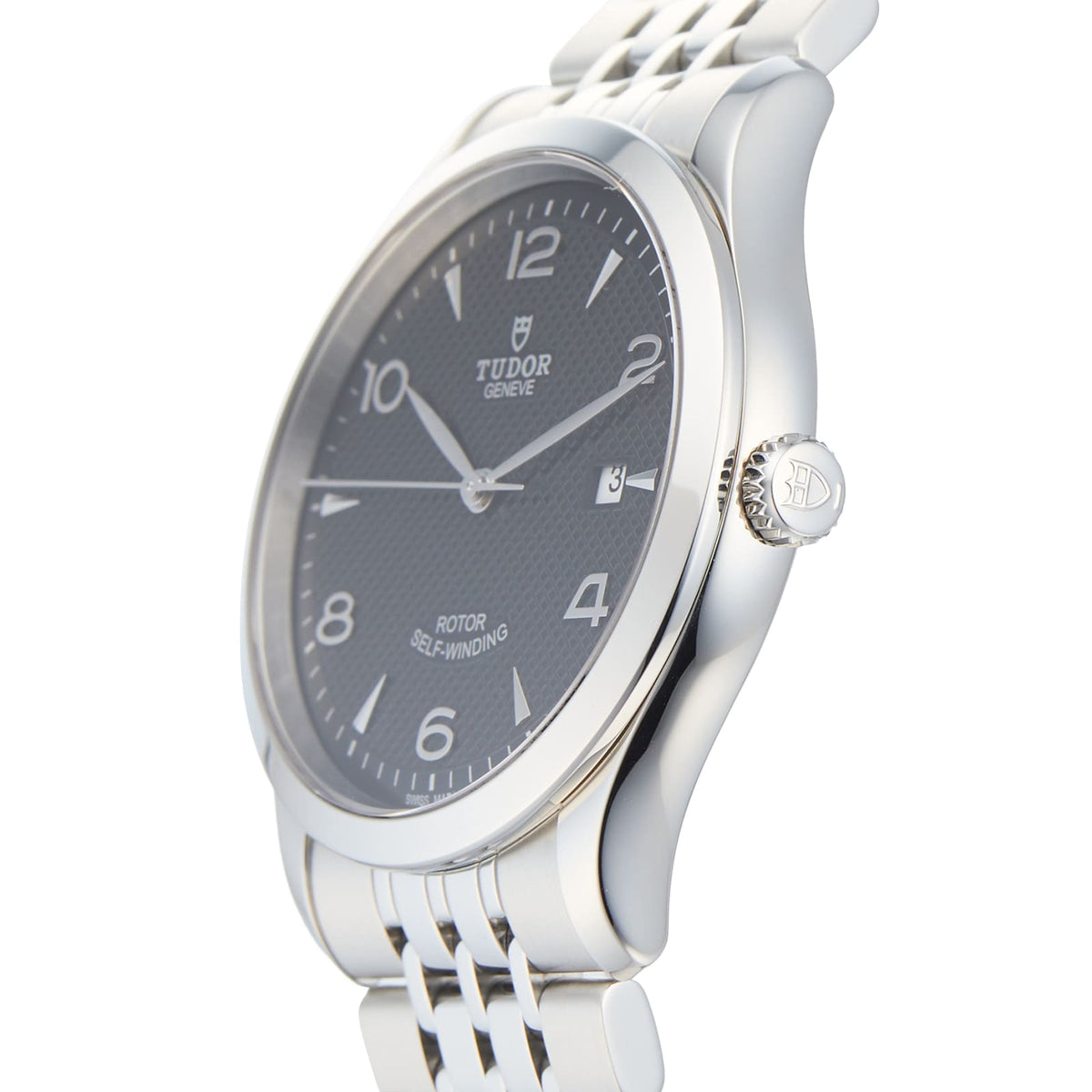 Tudor 1926 Automatic Black Dial Silver Steel Strap Watch for Men - M91650-0002