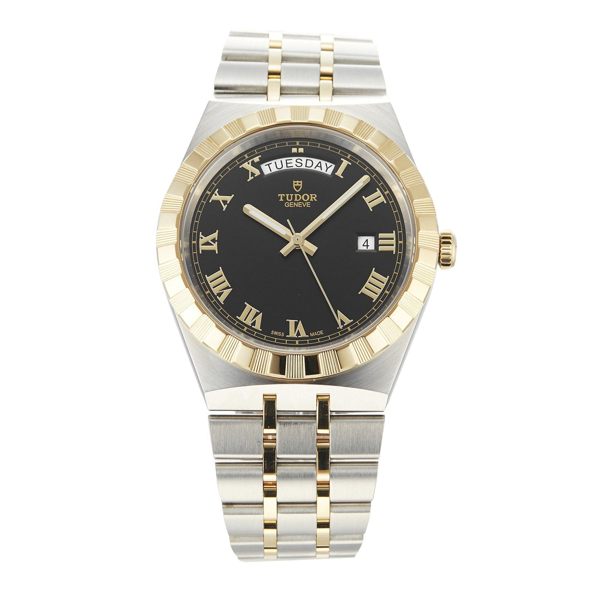 Tudor Royal Automatic Black Dial Two Tone Steel Strap Watch for Men - M28603-0003