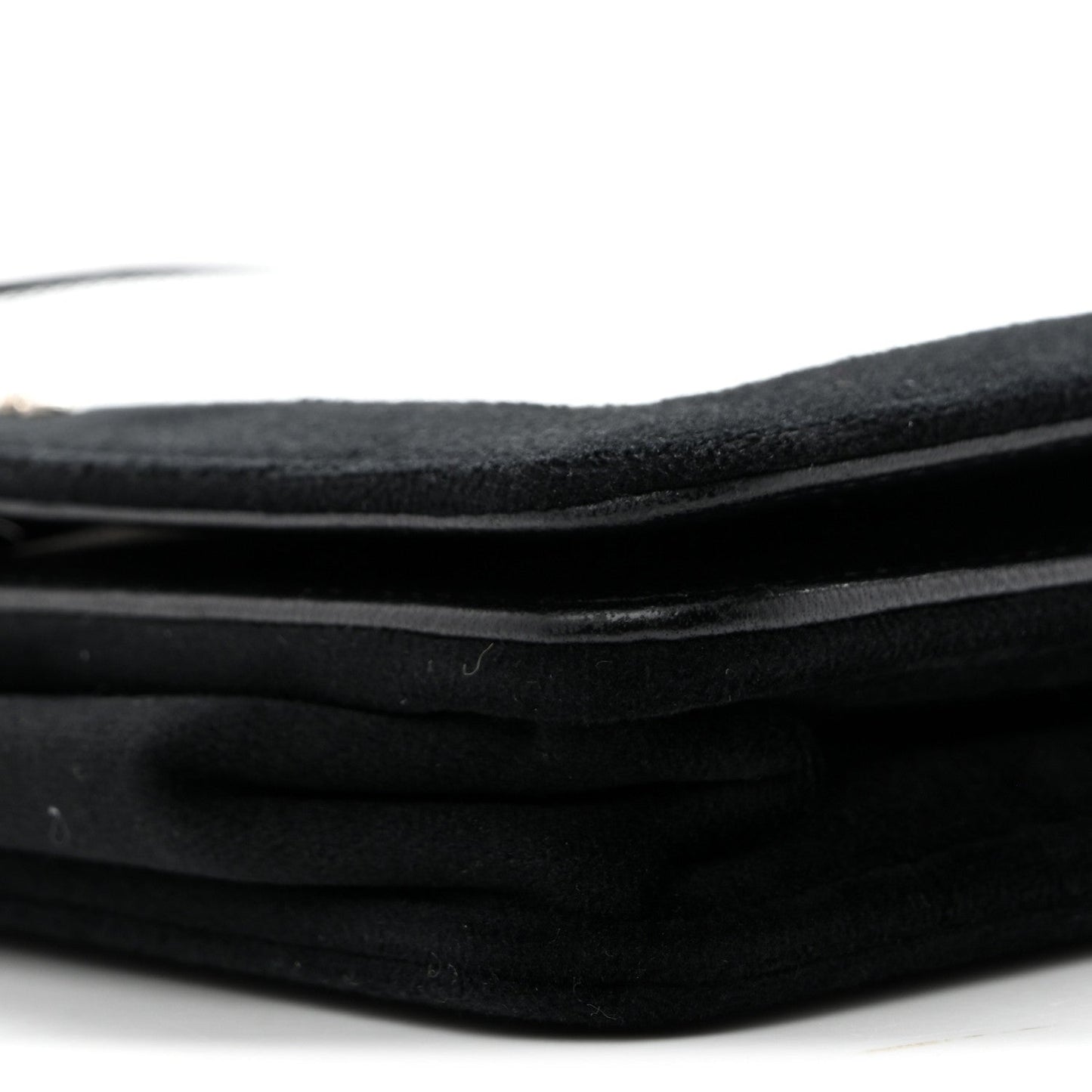 Velvet Mirror Embellished Boy Wallet On Chain WOC Argent