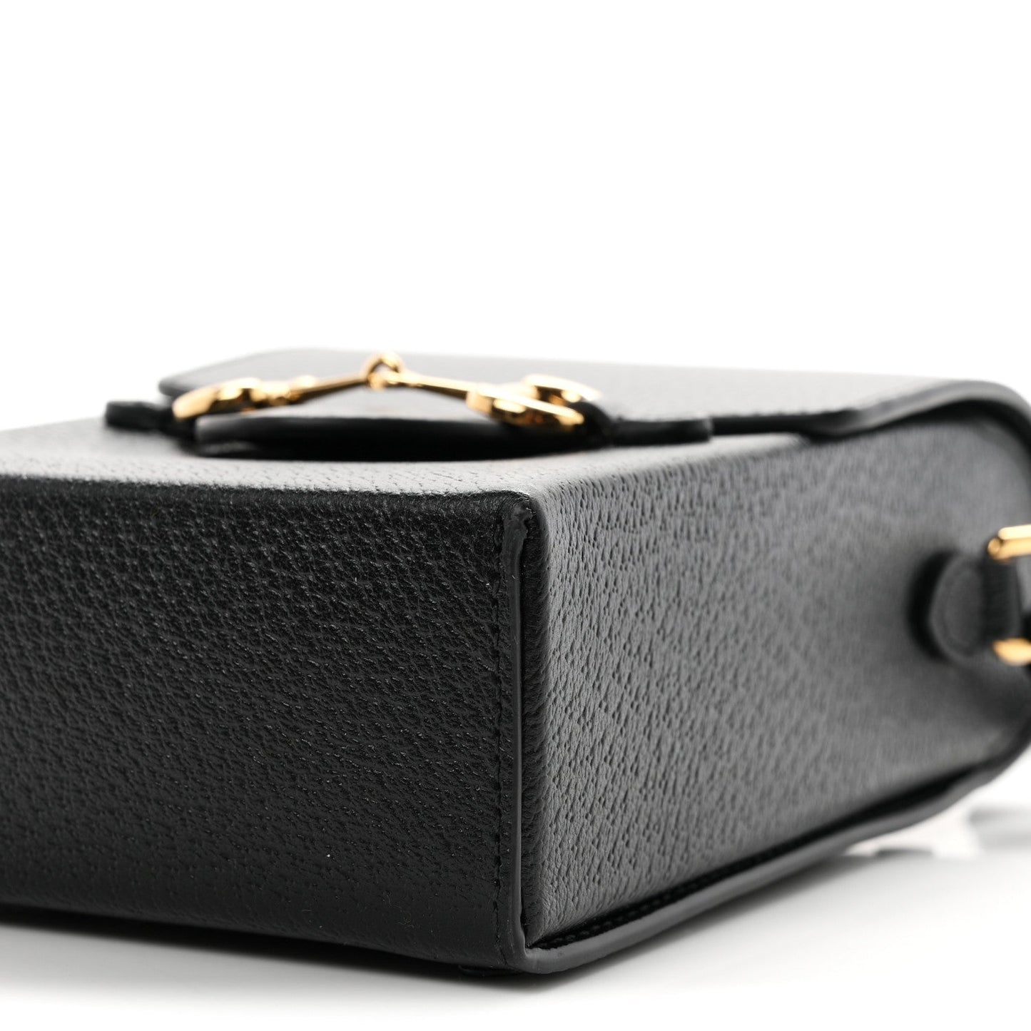 Dollar Calfskin Vertical Horsebit 1955 Crossbody Bag Black