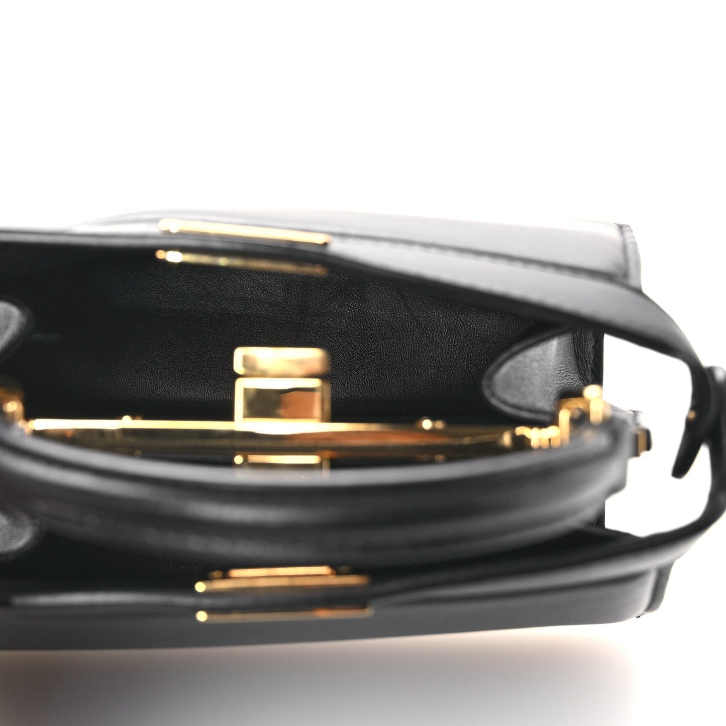 Shiny Nappa Petite Peekaboo I SEE U Satchel Black