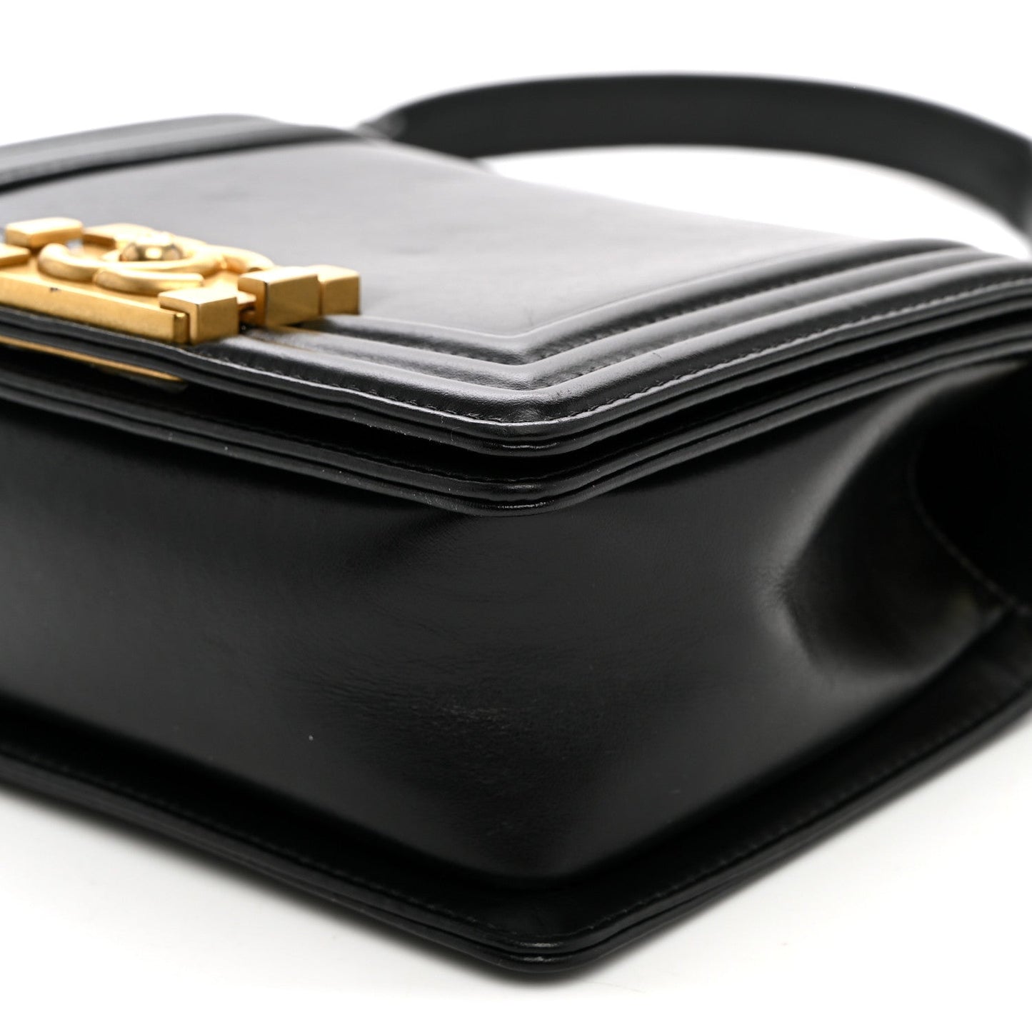 Calfskin Mini Boy Flap Black