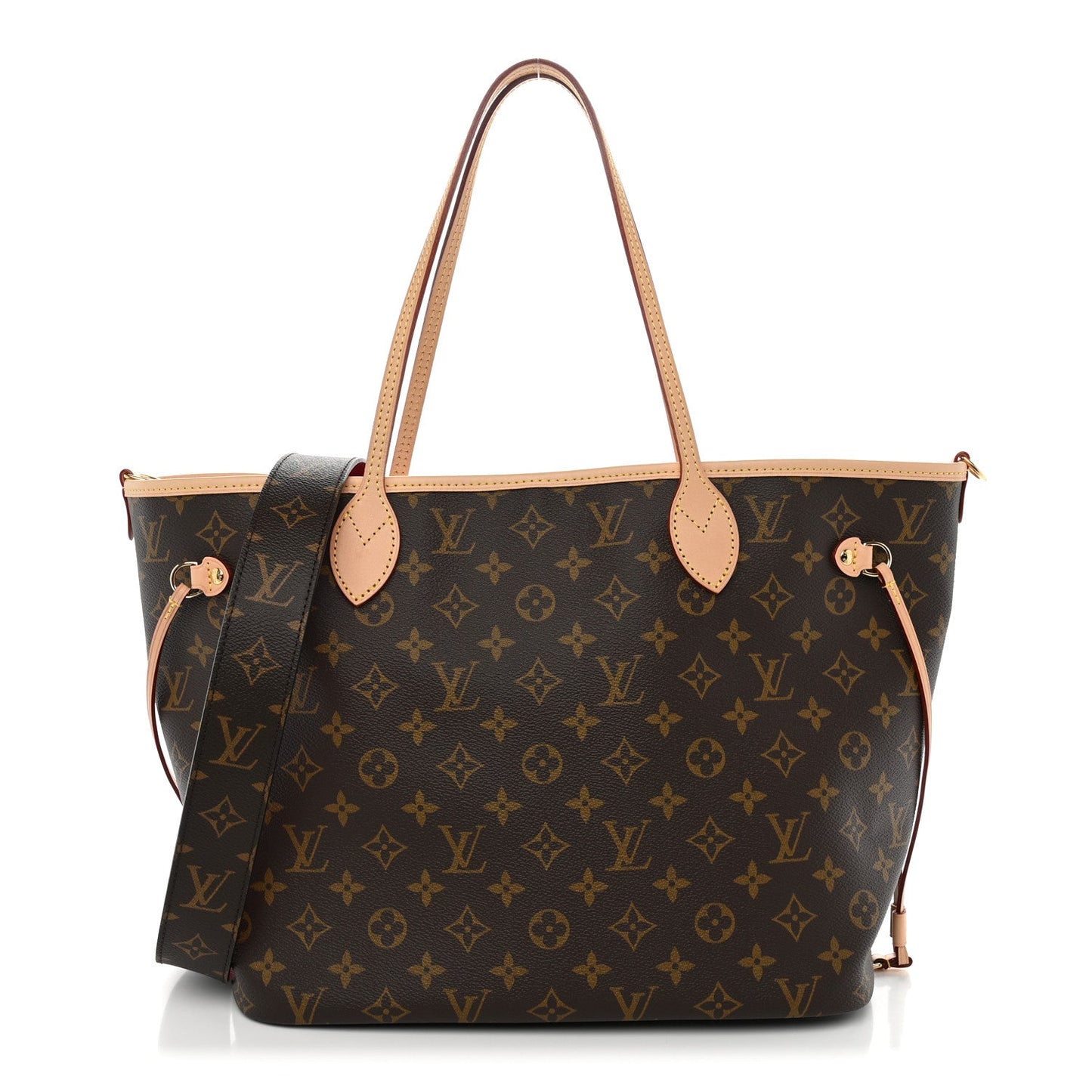 Monogram Inside Out Neverfull Bandouliere MM Rose Pondichery